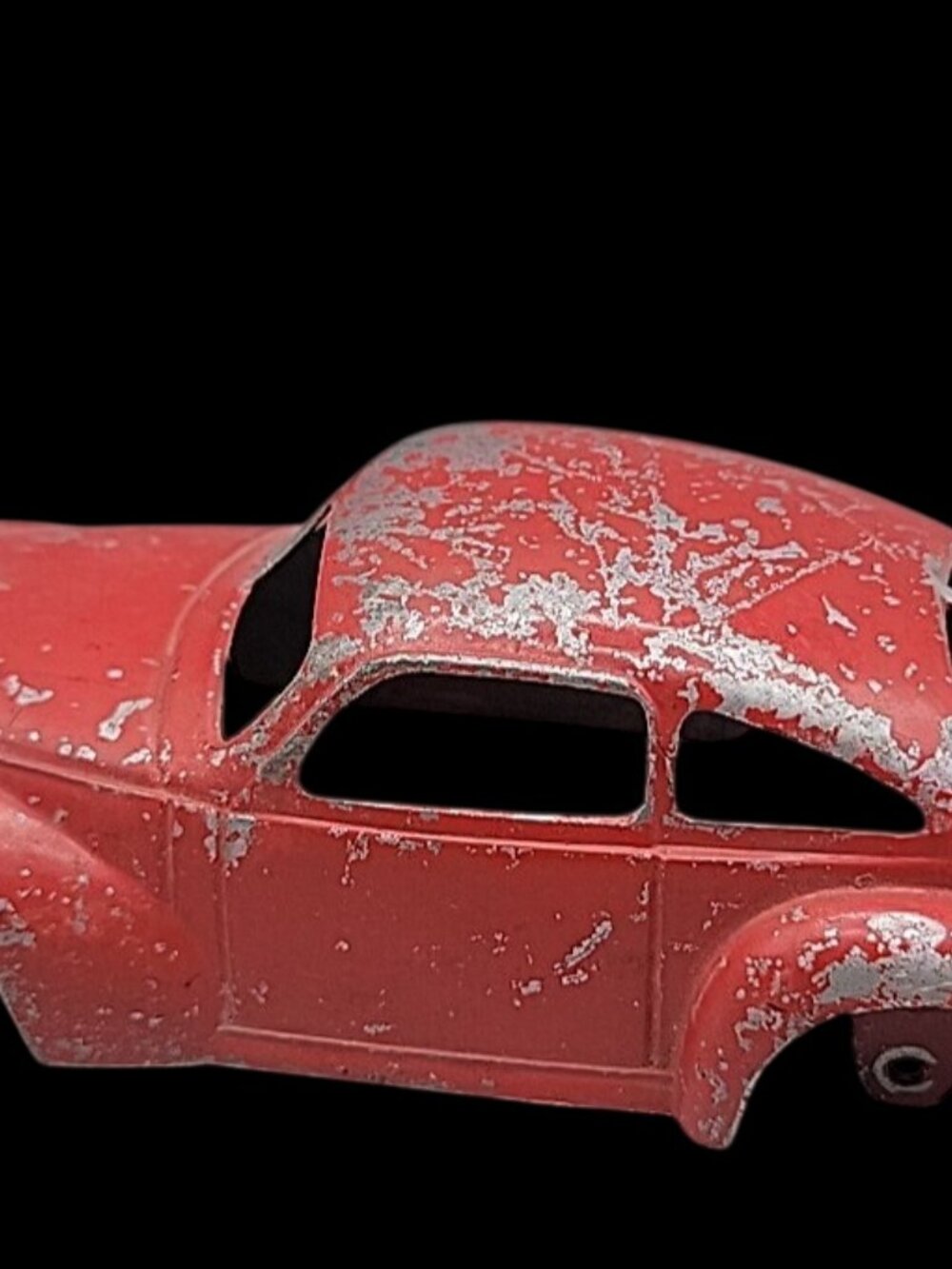 Vtg Slik-Toys Cast Aluminum Split Window Sedan Car Toy Lansing Iowa Red 9600 - Picture 2 of 13